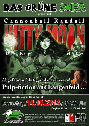 Plakat Lesung Kitty Moan in haus Arndt in Langenfeld am 14.10.2014